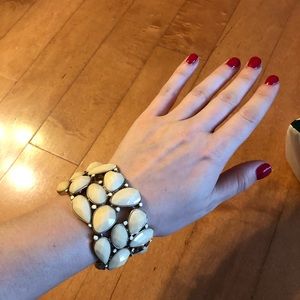 Ivory & Gold Statement Bracelet